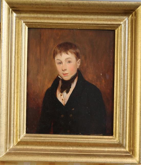 Manner of George Henry Harlow Portrait of a midshipman wearing a ring through his nose 6.75 x 5.5in.